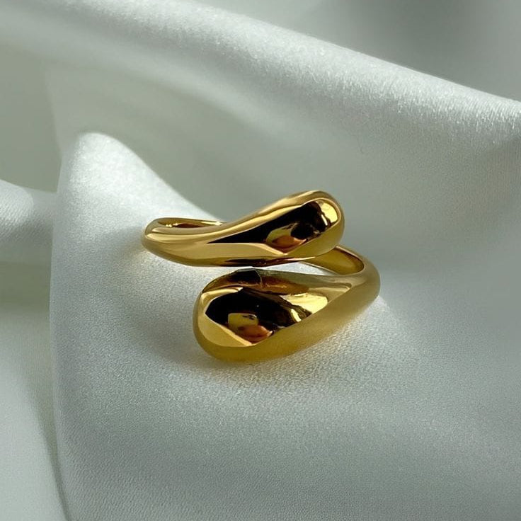 Water Drop Gold Ring