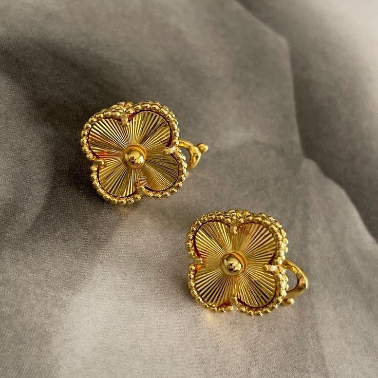 Gold Clover Earring